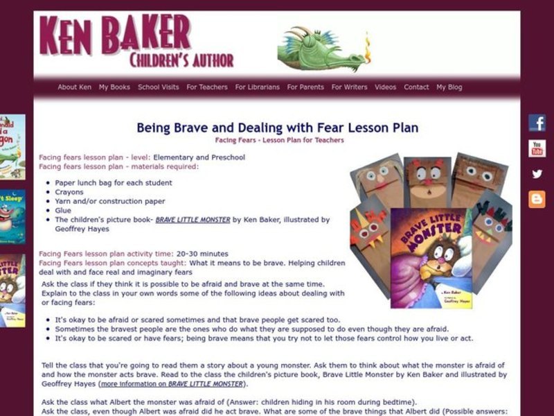 Being Brave and Dealing with Fear Lesson Plan