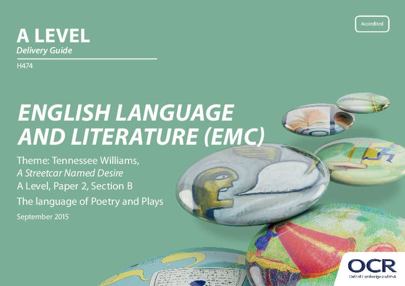 A Streetcar Named Desire Delivery Guide Unit Plan