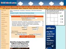 Benjamin Franklin Worksheet