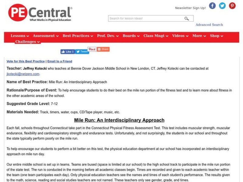 Best Practices Lesson Plan