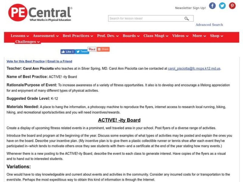 Best Practices Lesson Plan