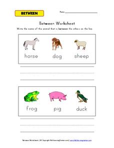 Between Worksheet Worksheet