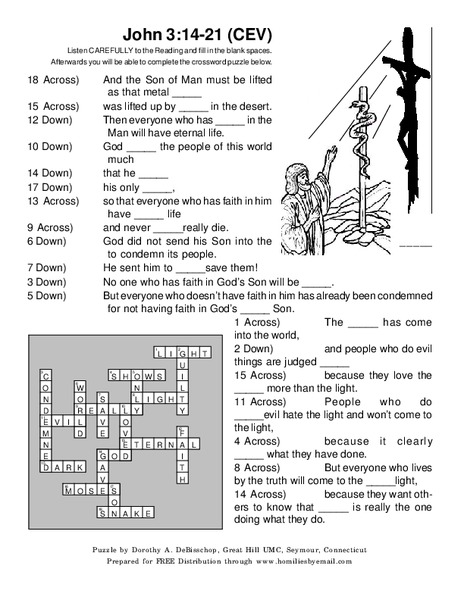 Bible Activities Lesson Plan