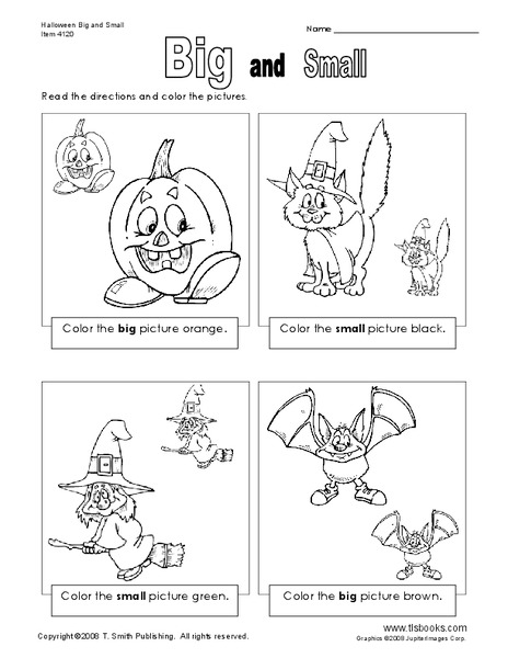 Big and Small Worksheet