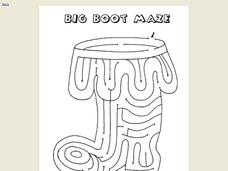 Big Boot Maze Worksheet