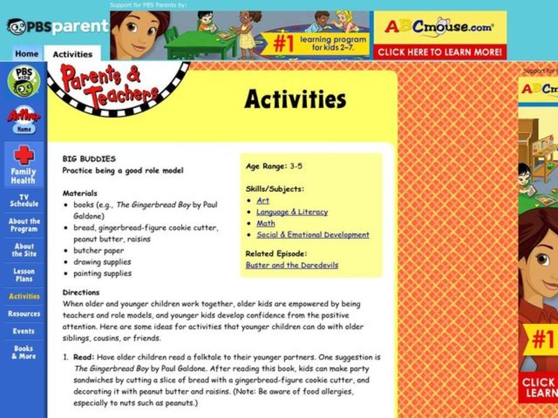Big Buddies Lesson Plan