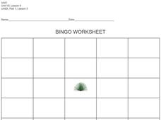 Bingo Worksheet Worksheet