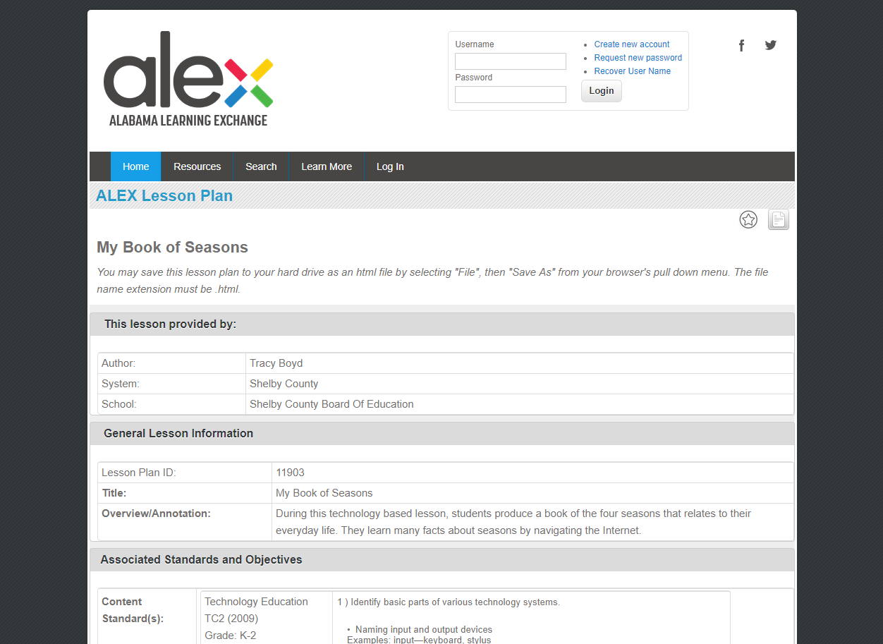 My Book of Seasons Lesson Plan