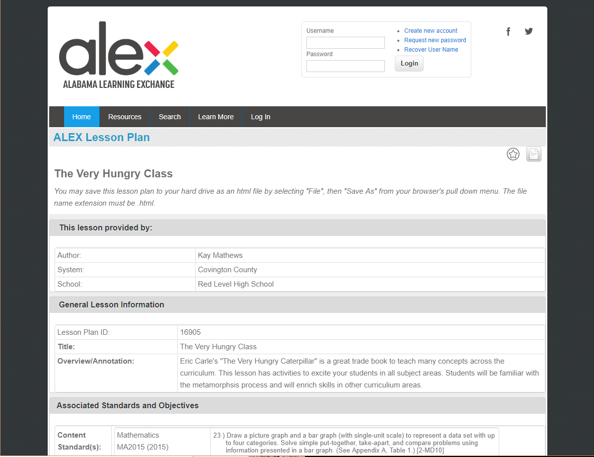 The Very Hungry Class Lesson Plan