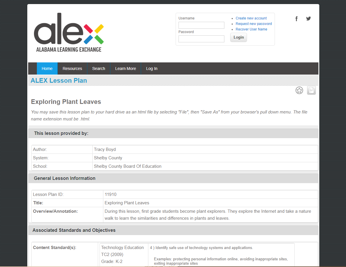 Exploring Plant Leaves Lesson Plan