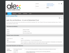 Light, Dry and Nutritious - A Look at Dehydrated Food Lesson Plan