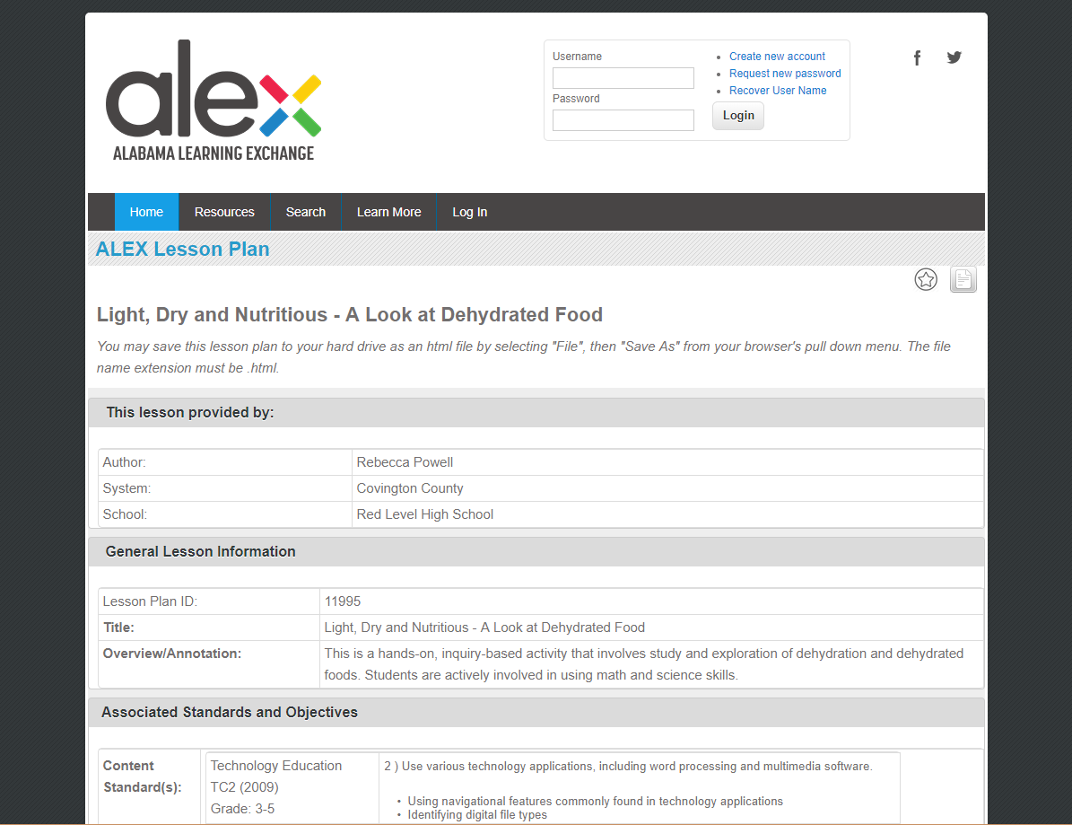 Light, Dry and Nutritious - A Look at Dehydrated Food Lesson Plan