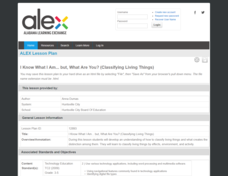 I Know What I Am... but, What Are You? (Classifying Living Things) Lesson Plan