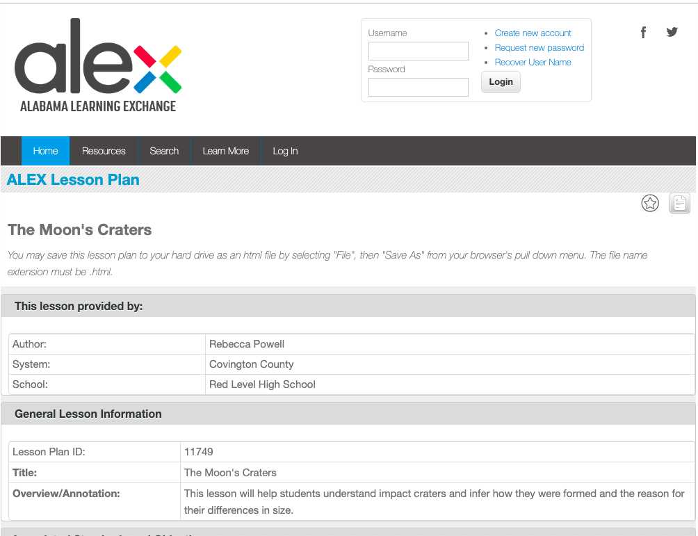 The Moon's Craters Lesson Plan