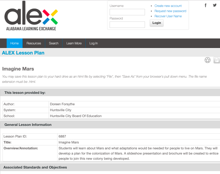 Imagine Mars Lesson Plan