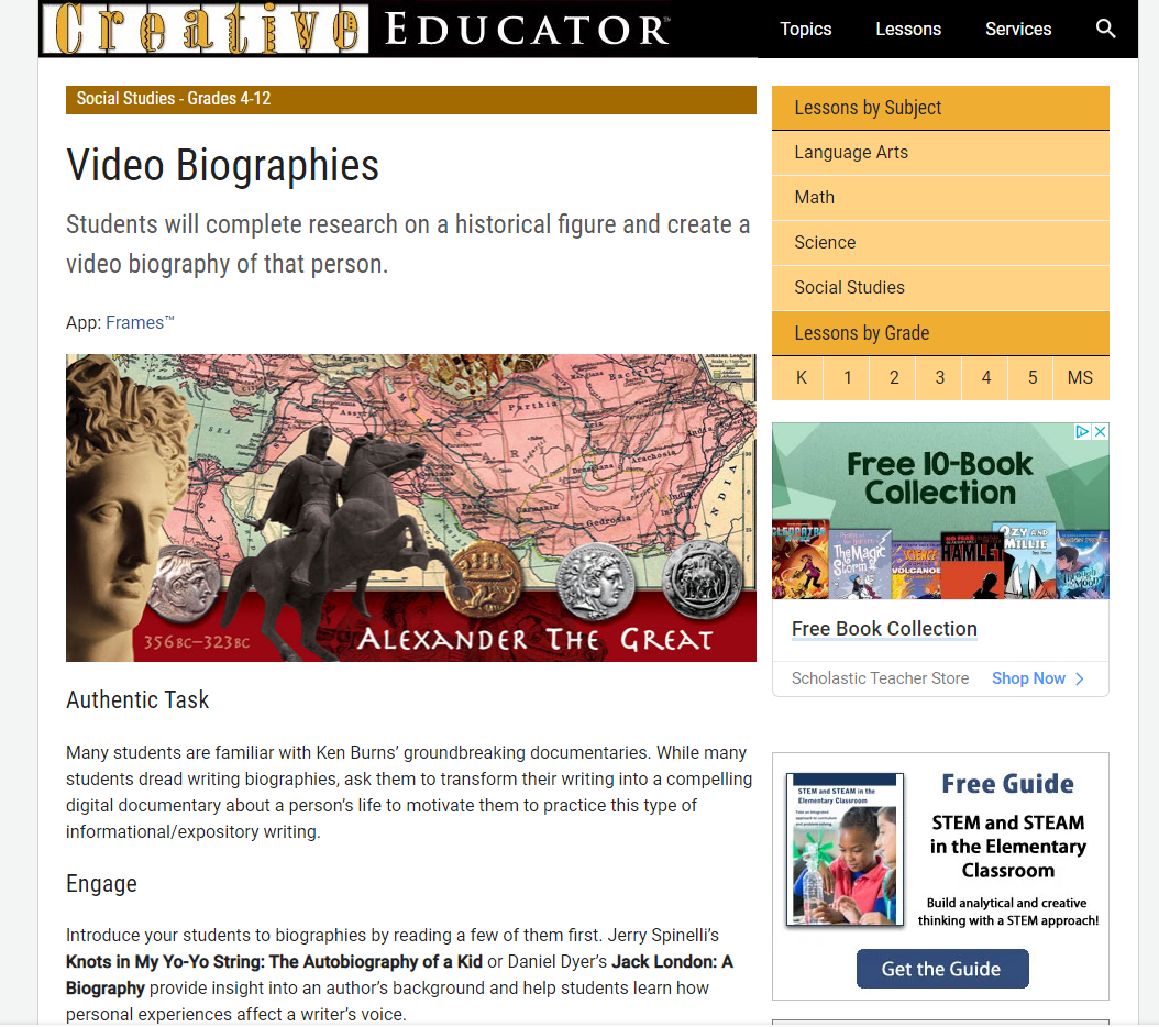 Biography Lesson Plan