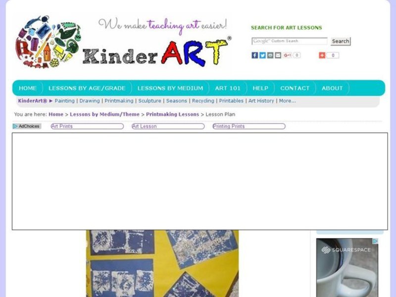 Snowflake Printing Lesson Plan