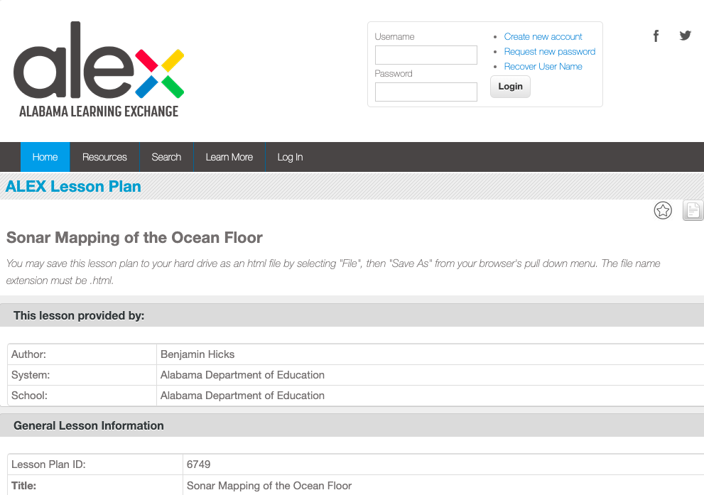 Sonar Mapping of the Ocean Floor Lesson Plan