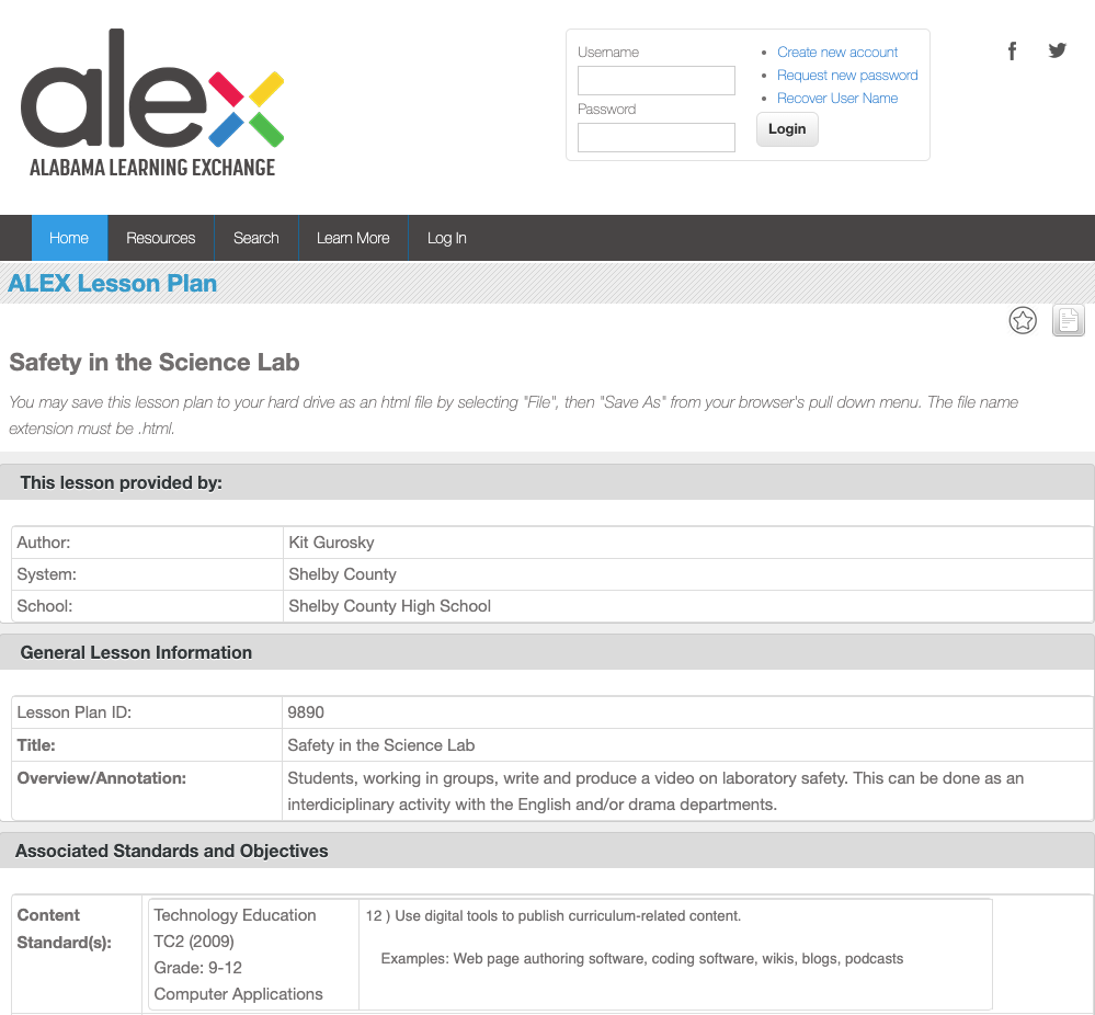 Safety in the Science lab Lesson Plan