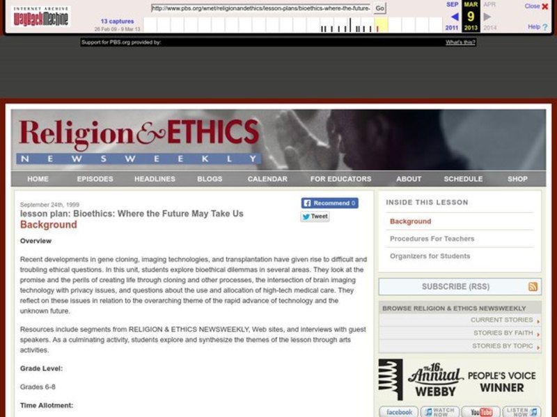 Bioethics: Where the Future May Take Us Lesson Plan