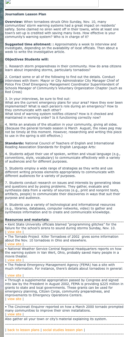 Checking Out Community Preparedness Lesson Plan