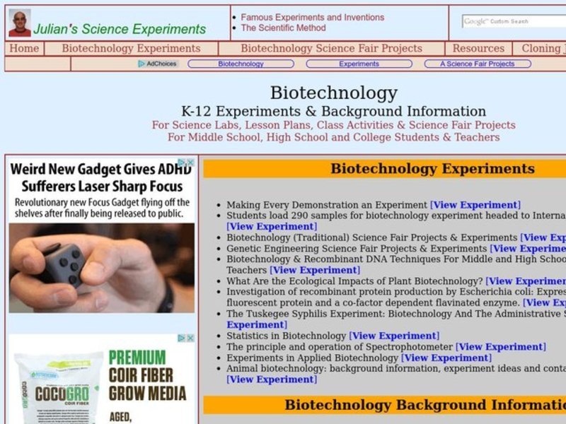 Biotechnology Lesson Plan