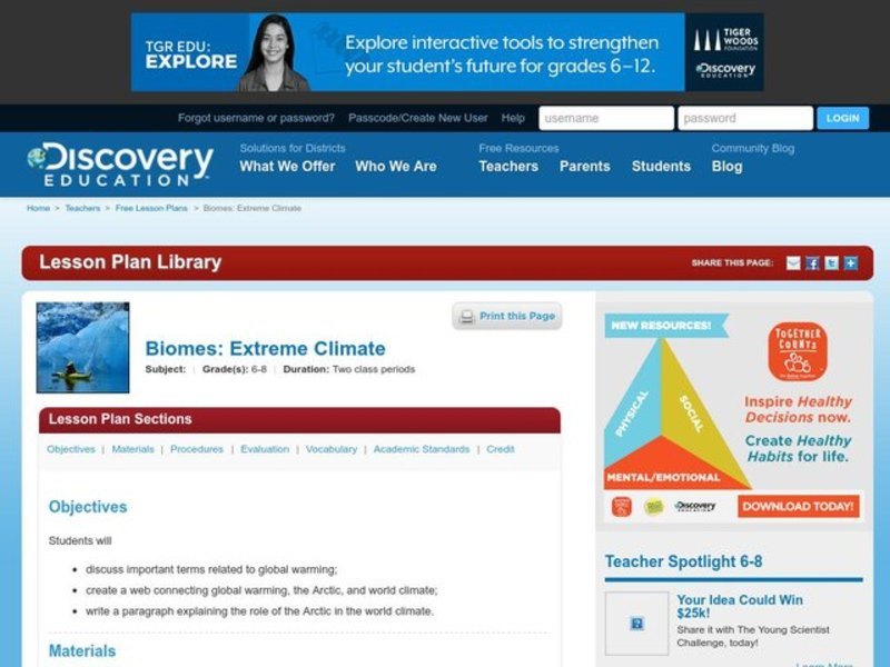 Biomes: Extreme Climate Lesson Plan