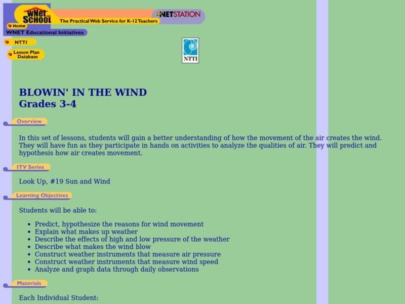 Blowin' In The Wind Lesson Plan
