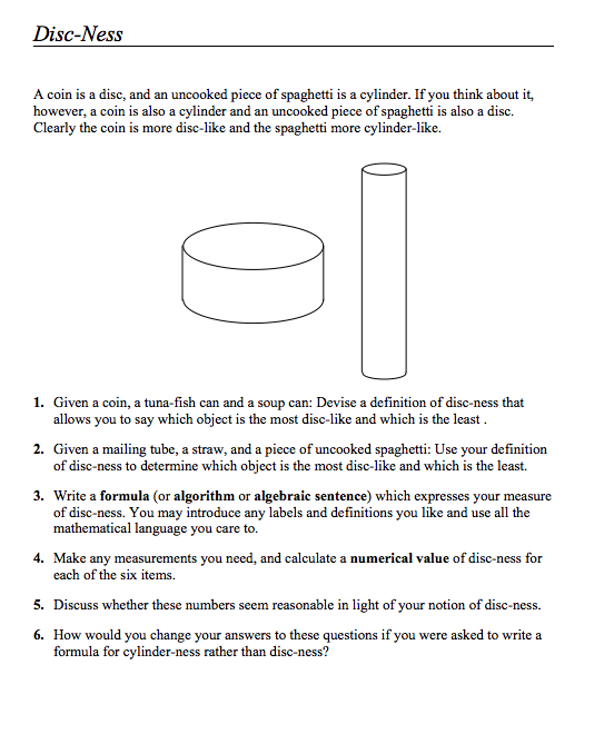 Disc-Ness Assessment