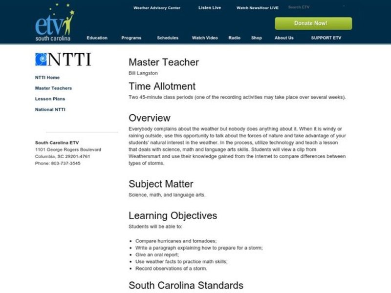 Blowing in the Wind Lesson Plan