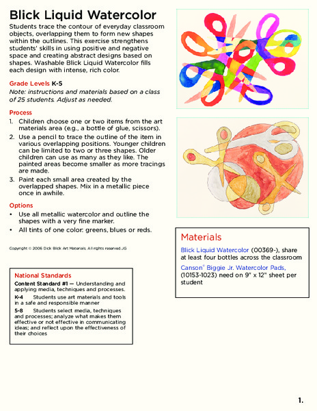 Blick Liquid Watercolor Lesson Plan