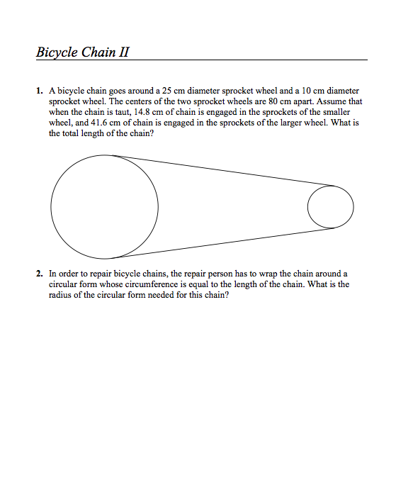Bicycle Chain II Assessment