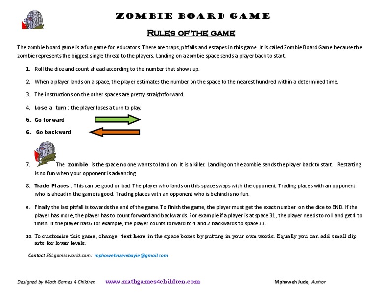 Board Game Worksheet
