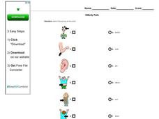 Body Parts Worksheet