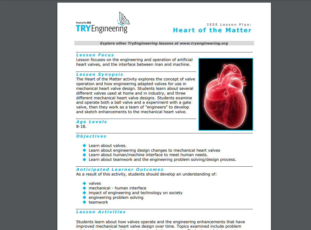 Heart of the Matter Lesson Plan
