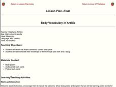 Body Vocabulary in Arabic Lesson Plan