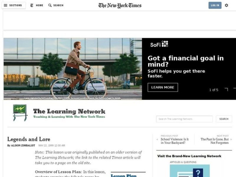 Legends and Lore Lesson Plan