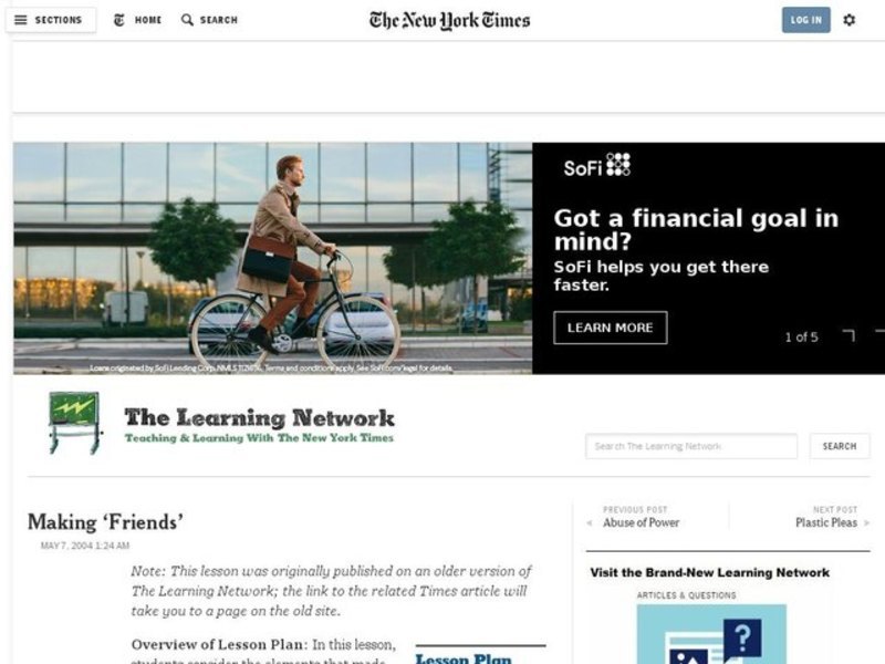 Making 'Friends' Lesson Plan