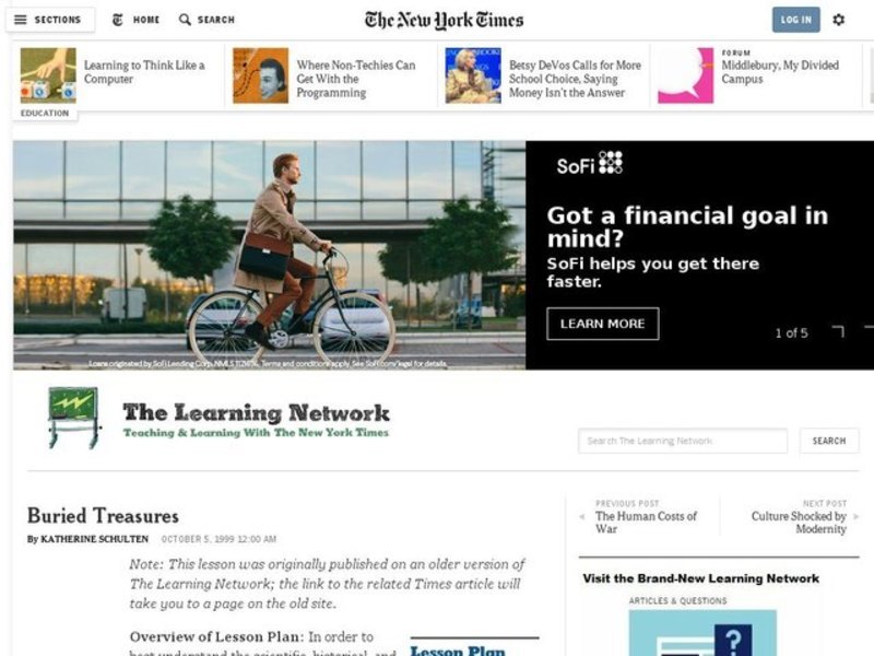 Buried Treasures Lesson Plan