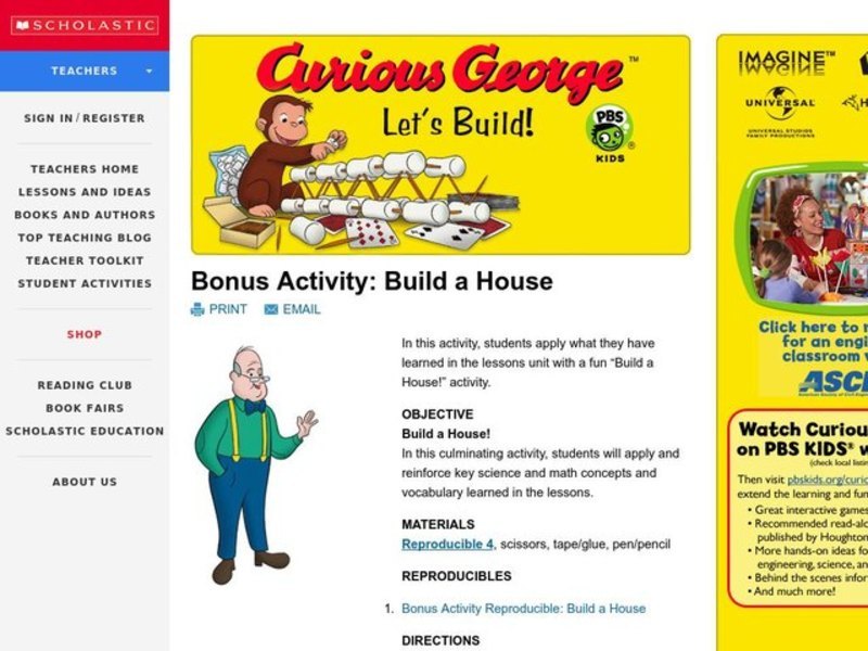 Bonus Activity: Build a House Lesson Plan