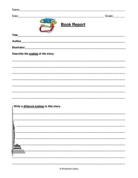 Book Report Worksheet