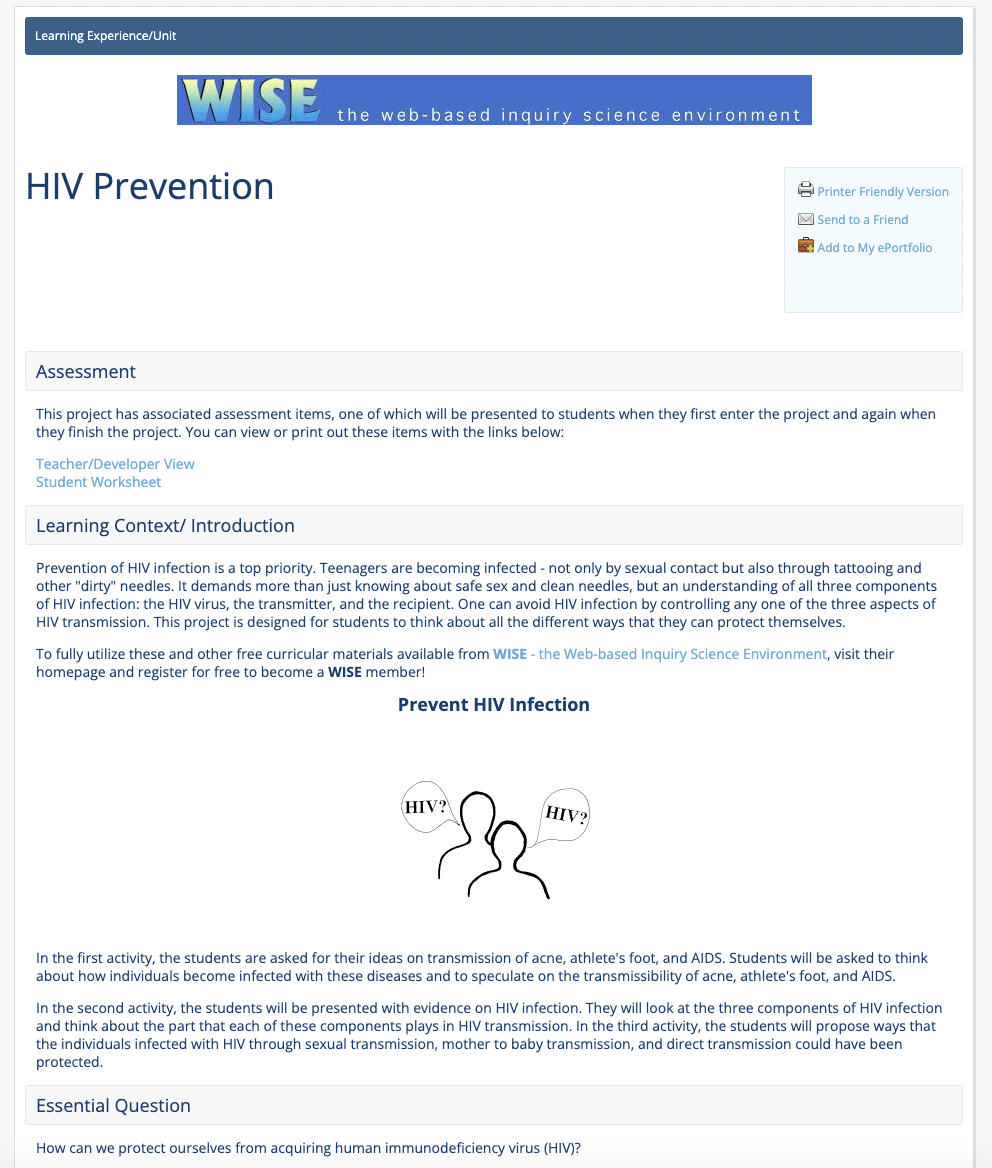 HIV Prevention Lesson Plan
