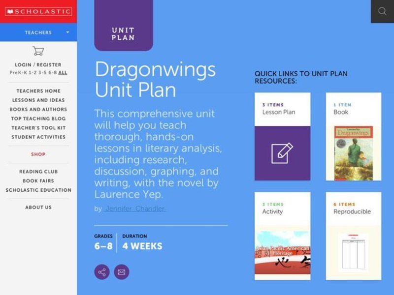 Laurence Yep's Dragonwings Lesson Plan