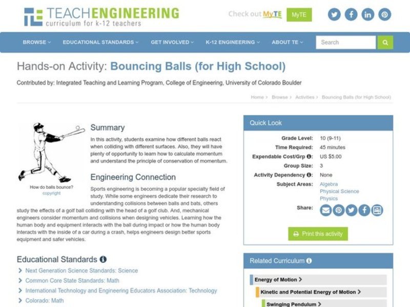 Bouncing Balls Activity
