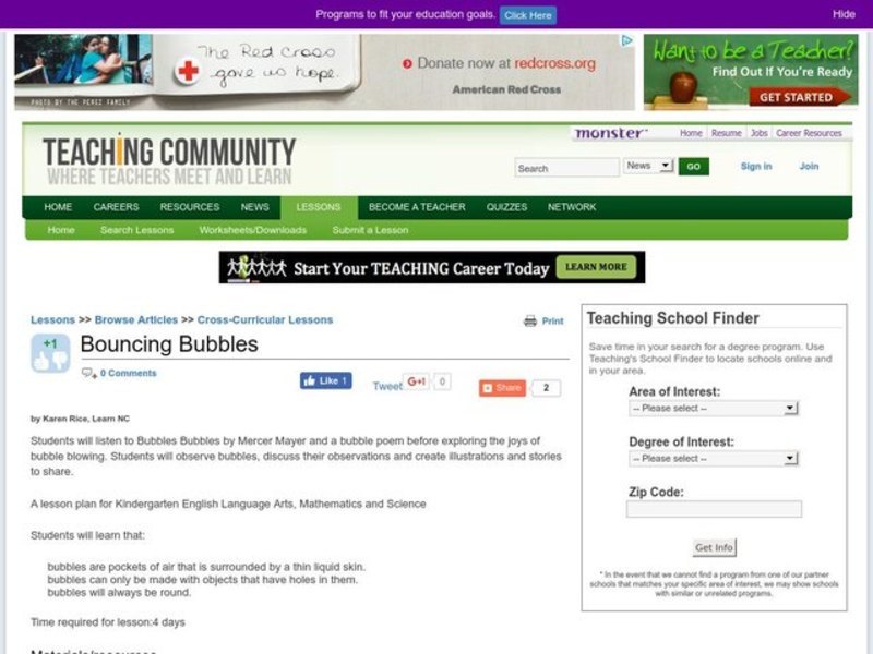 Bouncing Bubbles Lesson Plan