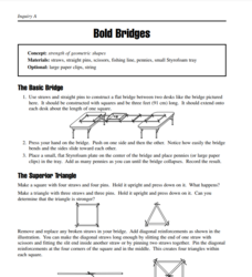 Bold Bridges Worksheet