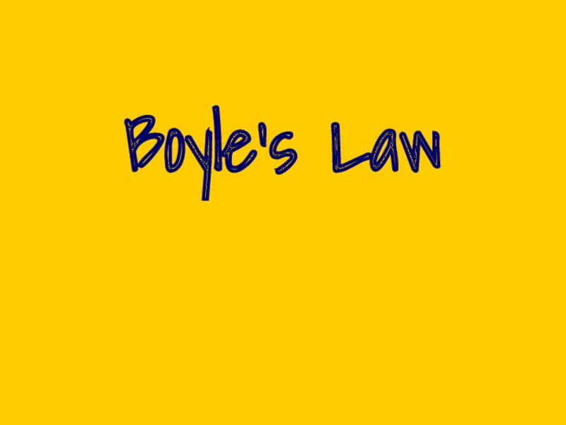 Boyle's Law PPT