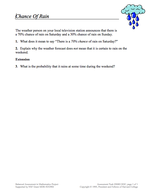 Chance of Rain Assessment