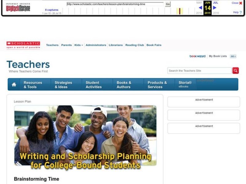 Brainstorming Time Lesson Plan