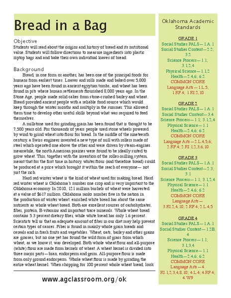 Bread in a Bag Lesson Plan